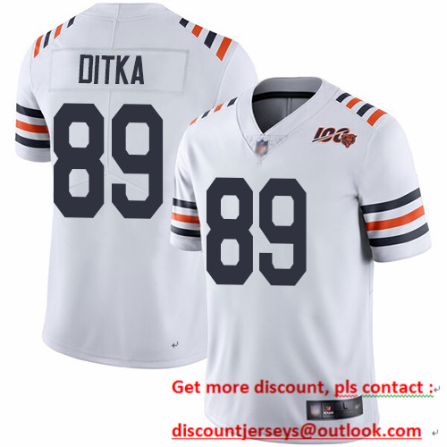 Bears #89 Mike Ditka White Alternate Youth Stitched Football Vapor Untouchable Limited 100th Season Jersey