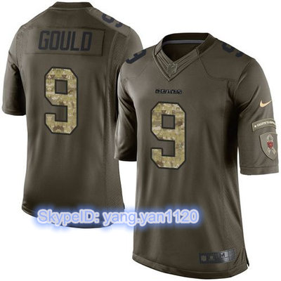 Nike Bears #9 Robbie Gould Green Youth Stitched NFL Limited Salute to Service Jersey