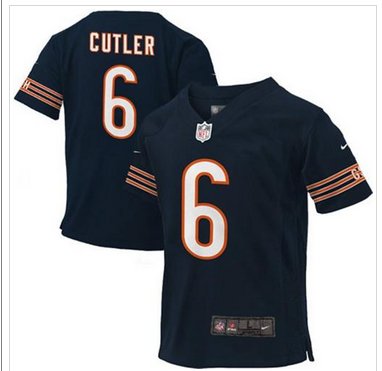 Toddler NEW Bears #6 Jay Cutler Navy Blue Team Color Stitched NFL Elite Jersey