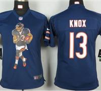 Nike Youth Chicago Bears #13 Knox Blue Portrait Fashion Game Jerseys