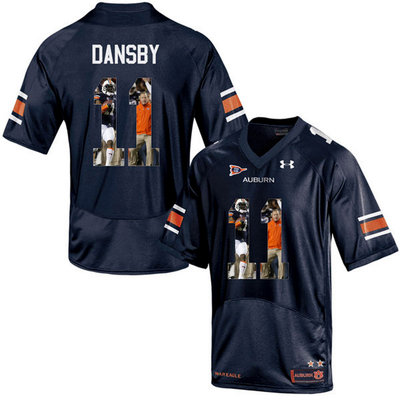 Auburn Tigers 11 Carlos Dansby Navy With Portrait Print College Football Jersey2 Auburn Tigers 11 Carlos Dansby Navy With Portrait Print College Football Jersey2