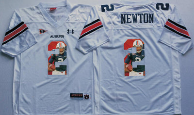 Auburn Tigers 2 Cam Newton White Portrait Number College Jersey Auburn Tigers 2 Cam Newton White Portrait Number College Jersey