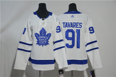 Maple Leafs #91 John Tavares White Youth Adidas Jersey (2)