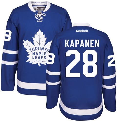 Maple Leafs #28 Kasperi Kapanen Blue Home Stitched Youth NHL Jersey