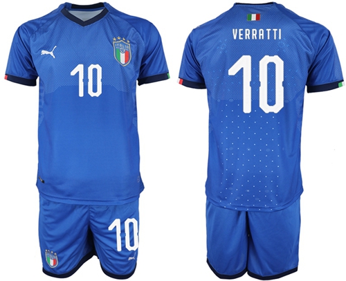 Italy #10 Verratti Home Soccer Country Jersey