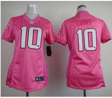 Women Nike Saints #10 Brandin Cooks Pink Be Luv''d Stitched NFL Elite Jersey