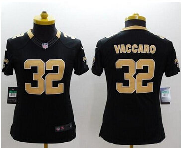 Women's NEW Saints #32 Kenny Vaccaro Black Team Color NFL Limited Jersey