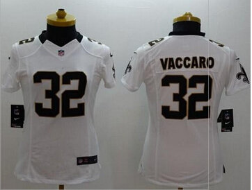 Women's NEW Saints #32 Kenny Vaccaro White NFL Limited Jersey
