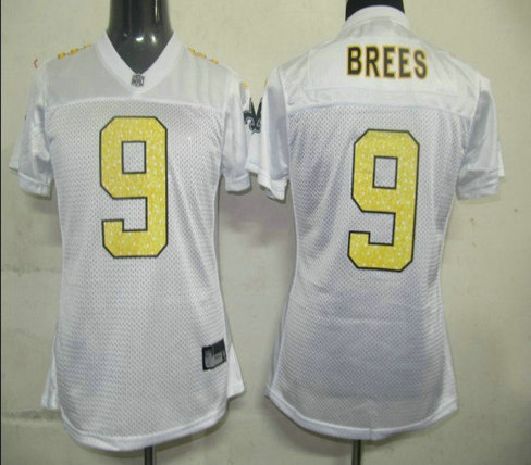 NFL Women Jerseys New Orleans Saints 9 Drew Brees White