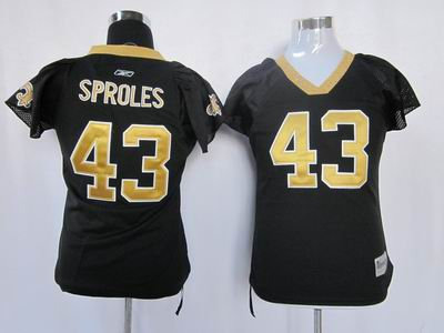 women Orleans Saints 43 SPROLES black jerseys