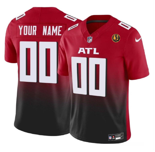 Men's Atlanta Falcons Active Player Custom Red 2023 F.U.S.E. With John Madden Patch Vapor Limited Stitched Football Jersey Men's Atlanta Falcons Active Player Custom Red 2023 F.U.S.E. With John Madden Patch Vapor Limited Stitched Football Jersey