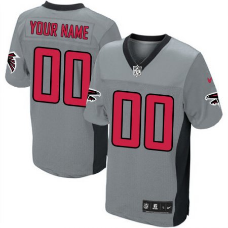 Men's Nike Atlanta Falcons Customized Elite Grey Shadow NFL Jersey Men's Nike Atlanta Falcons Customized Elite Grey Shadow NFL Jersey