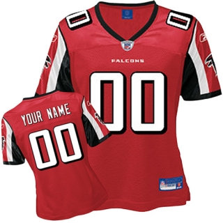 Atlanta Falcons Women Customized Red Jersey