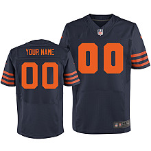 Nike Chicago Bears Blue Orange Number Customized Elite Jerseys Nike Chicago Bears Blue Orange Number Customized Elite Jerseys
