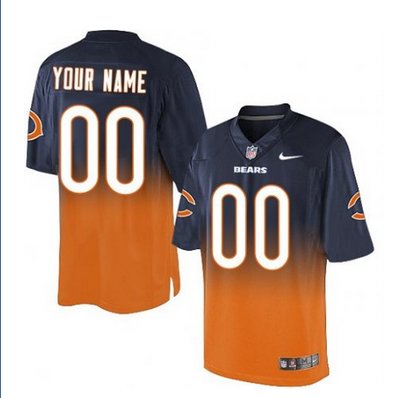 Men's Nike Chicago Bears Customized Elite NavyOrange Fadeaway NFL Jersey Men's Nike Chicago Bears Customized Elite NavyOrange Fadeaway NFL Jersey