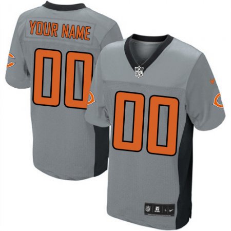 Men's Nike Chicago Bears Customized Elite Grey Shadow NFL Jersey Men's Nike Chicago Bears Customized Elite Grey Shadow NFL Jersey