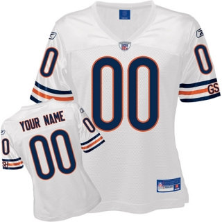 Chicago Bears Women Customized White Jersey Chicago Bears Women Customized White Jersey