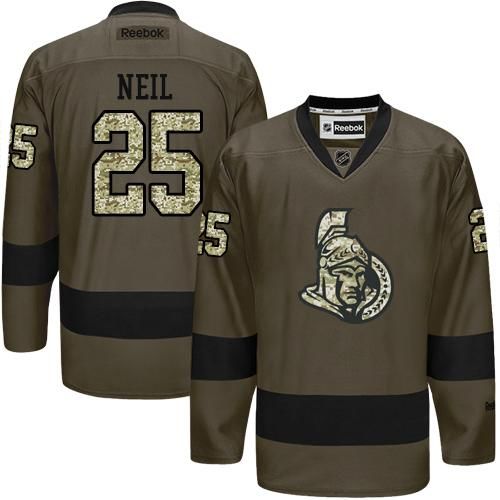 Senators #25 Chris Neil Green Salute to Service Stitched NHL Jersey Senators #25 Chris Neil Green Salute to Service Stitched NHL Jersey