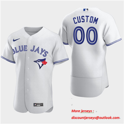 Men's Custom Toronto Blue Jays Custom Nike White Flexbase Jersey Men's Custom Toronto Blue Jays Custom Nike White Flexbase Jersey