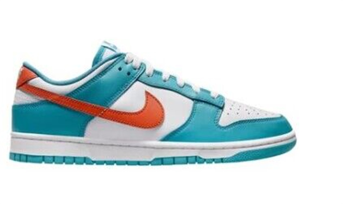 Men's Dunk Low 'Miami Dolphins' Aqua Orange White Shoes 0316