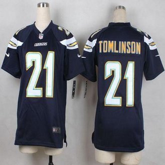 Youth New Chargers #21 LaDainian Tomlinson Navy Blue Team Color Stitched NFL New Elite Jersey