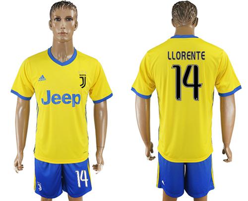 Juventus #14 Llorente Away Soccer Club Jersey