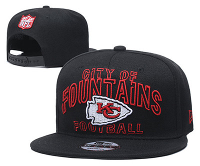 Chiefs Team Logo Black Adjustable Hat YD
