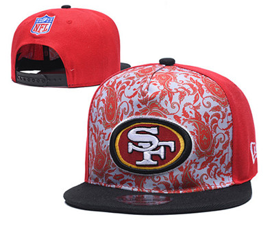 49ers Team Logo Red Fashion Adjustable Hat LH
