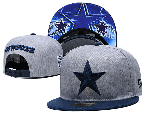Cowboys Gray Snapback Hat YD 5