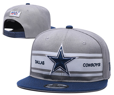 Cowboys Team Logo Gray 100th Season Adjustable Hat YD