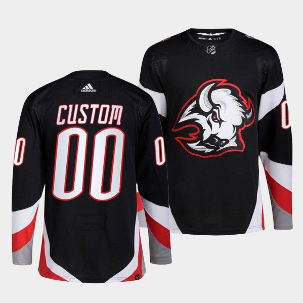 Men's Buffalo Sabres Custom 2022-23 Black Stitched Jersey Men's Buffalo Sabres Custom 2022-23 Black Stitched Jersey