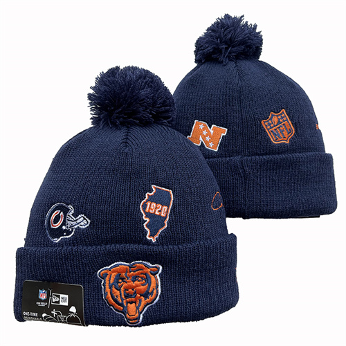 Bears Team Logo Pom Knit Hat YD Bears Team Logo Pom Knit Hat YD