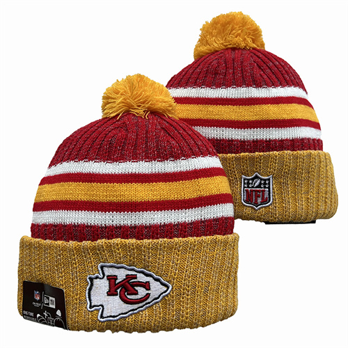 Chiefs Team Logo Pom Knit Hat YD-2 Chiefs Team Logo Pom Knit Hat YD-2