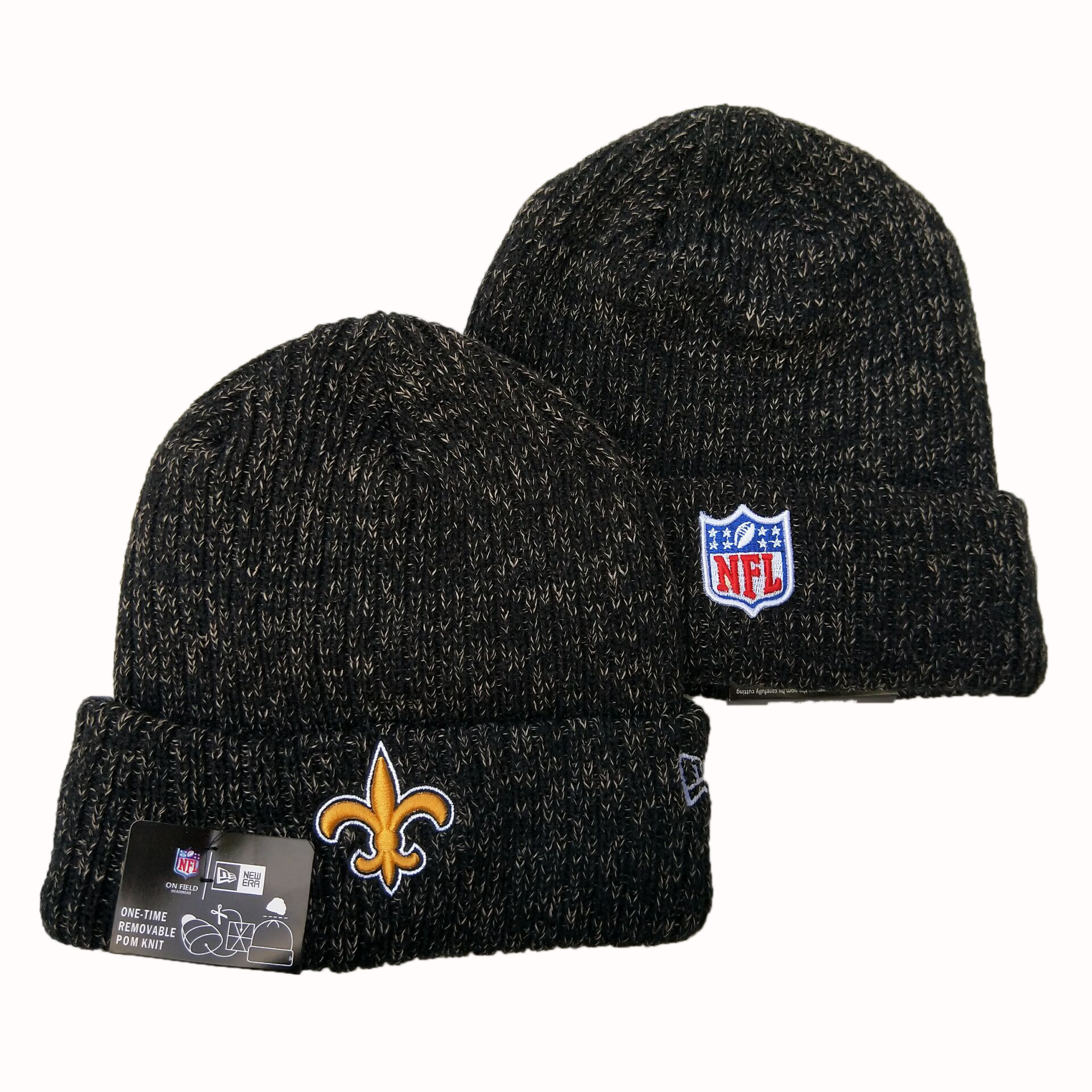 Giants Team Logo Black Pom Knit Hat YD
