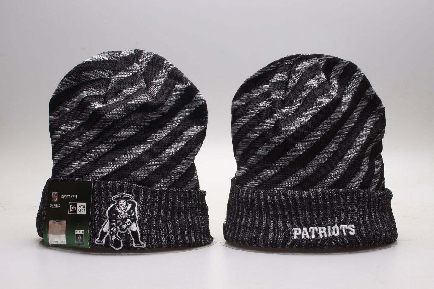 Patriots Team Logo Black Stripe Cuffed Knit Hat YP Patriots Team Logo Black Stripe Cuffed Knit Hat YP