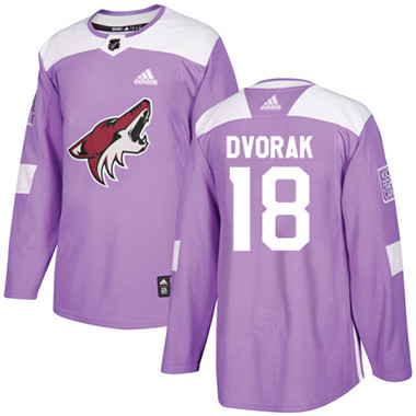 Adidas Coyotes #18 Christian Dvorak Purple Authentic Fights Cancer Stitched NHL Jersey Adidas Coyotes #18 Christian Dvorak Purple Authentic Fights Cancer Stitched NHL Jersey