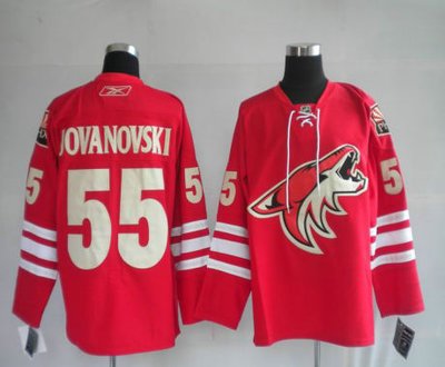 Phoenix Coyotes 55# JOVANOVSKI Red Jerseys
