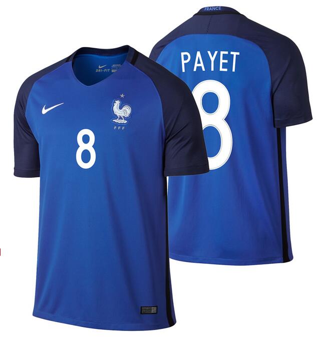 France #8 Payet Home Kid Soccer Country Jersey