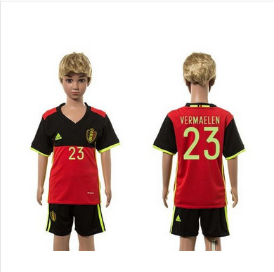 Belgium #23 Vermaelen Red Home Kid Soccer Country Jersey