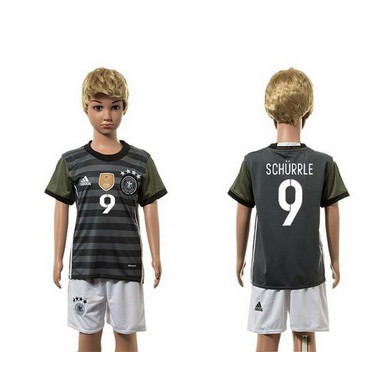 Germany #9 Schurrle Away Kid Soccer Country Jersey