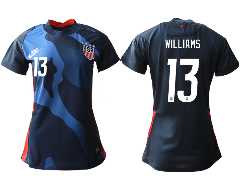 Womens USA #13 Williams Away Jersey