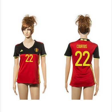Women's Belgium #22 Courtis Red Home Soccer Country Jersey