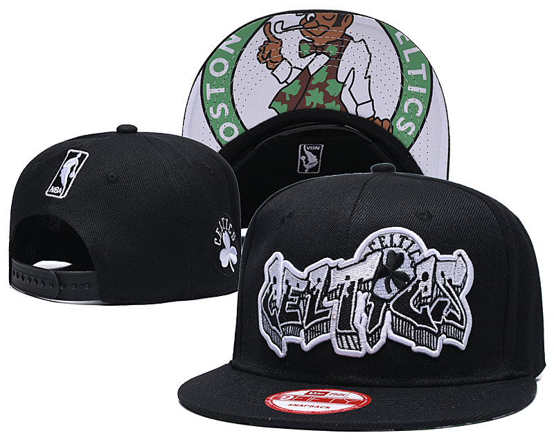 Celtics Team Logo Black Adjustable Hat GS