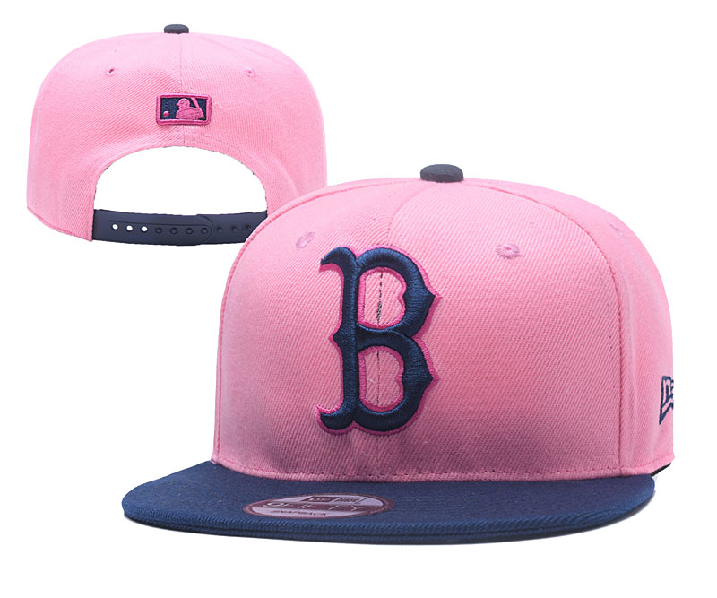 MLB Boston Red Sox Fresh Logo Pink Adjustable Hat YD