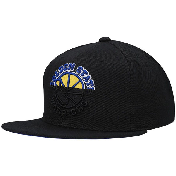 Golden State Warriors Stitched Black Snapback Hats --TX