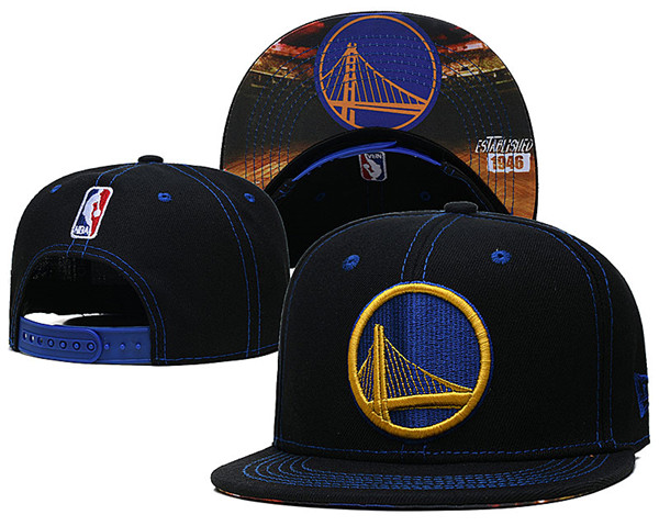 Warriors Team Logo Black Adjustable Hat LH