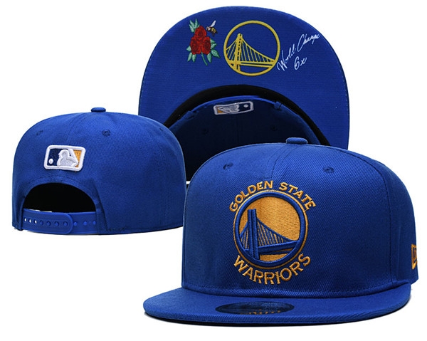 Warriors Team Logo Blue Snapback Hat 1 GS