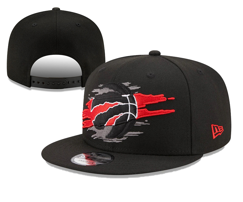 Raptors Team Logo Tear Black New Era Adjustable Hat YD