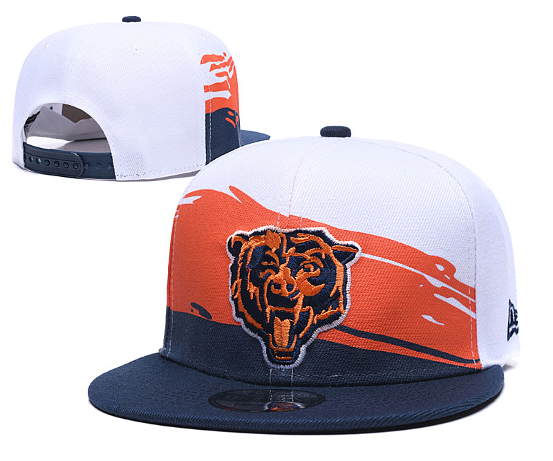 Bears Team Logo White Black Adjustable Hat GS