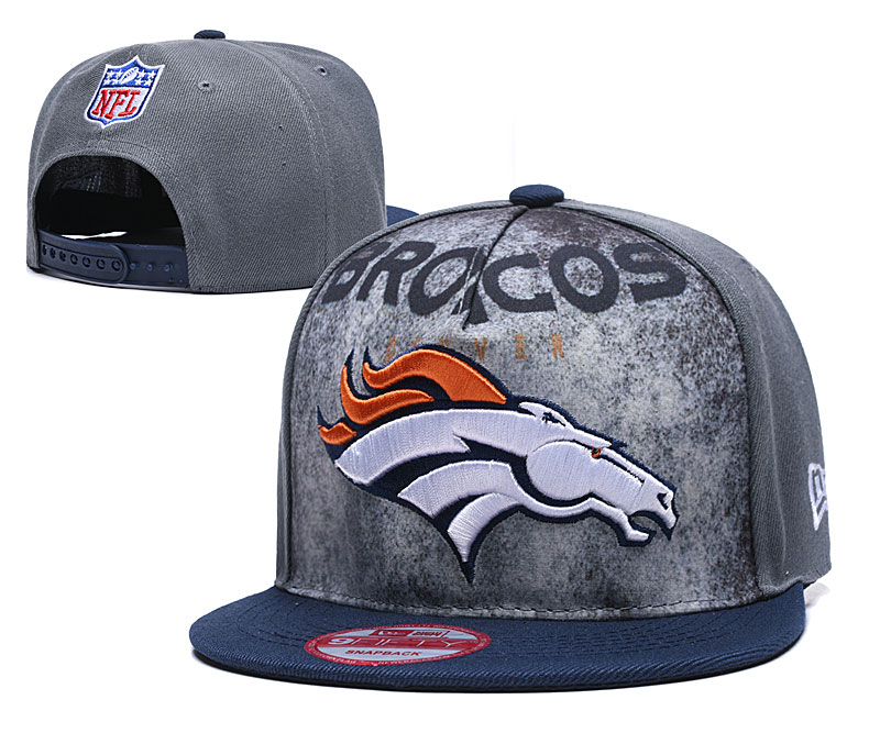 Broncos Team Logo Gray Adjustable Hat TX